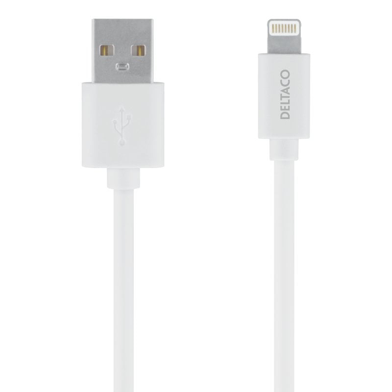 Deltaco USB A Lightning kaapeli, MFi 1m – Digipalvelu Aura